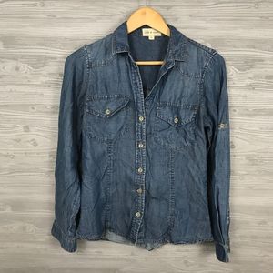 LAST CHANCE!!! Anthro Cloth & Stone Chambray Tencel Top